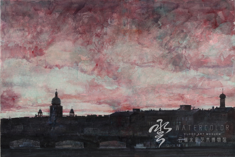 窦凤至 《暮色》 78*109cm 2015年